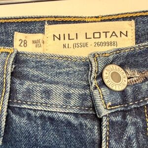 Nili Lotan Blue Straight Leg Jeans